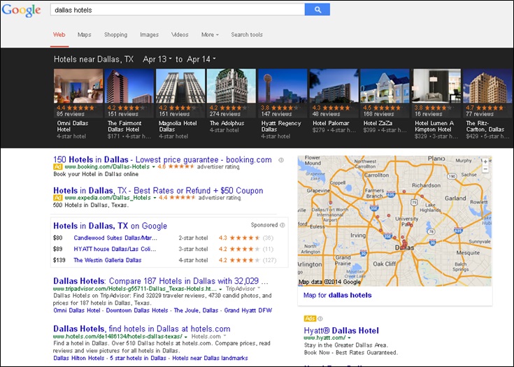 google carousel for local places